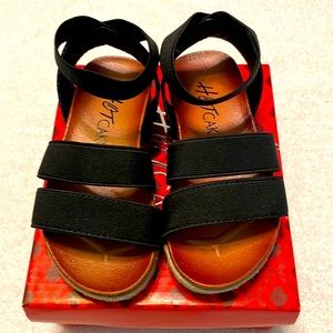 Black sandals toddler girl size 6m